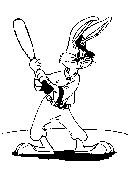 Coloriage de personnages des Looney Tunes en pleine action