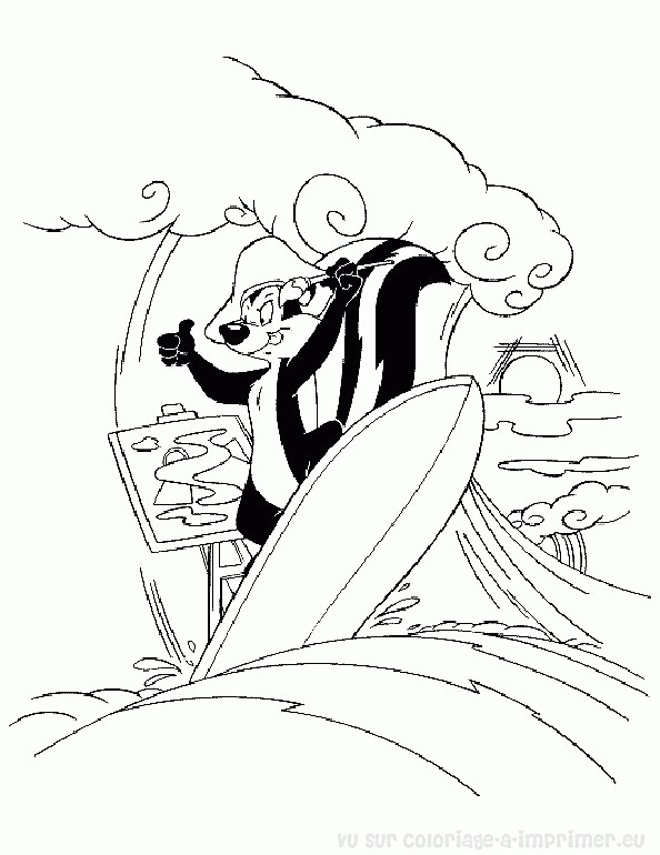 Coloriage de personnages des Looney Tunes en pleine aventure