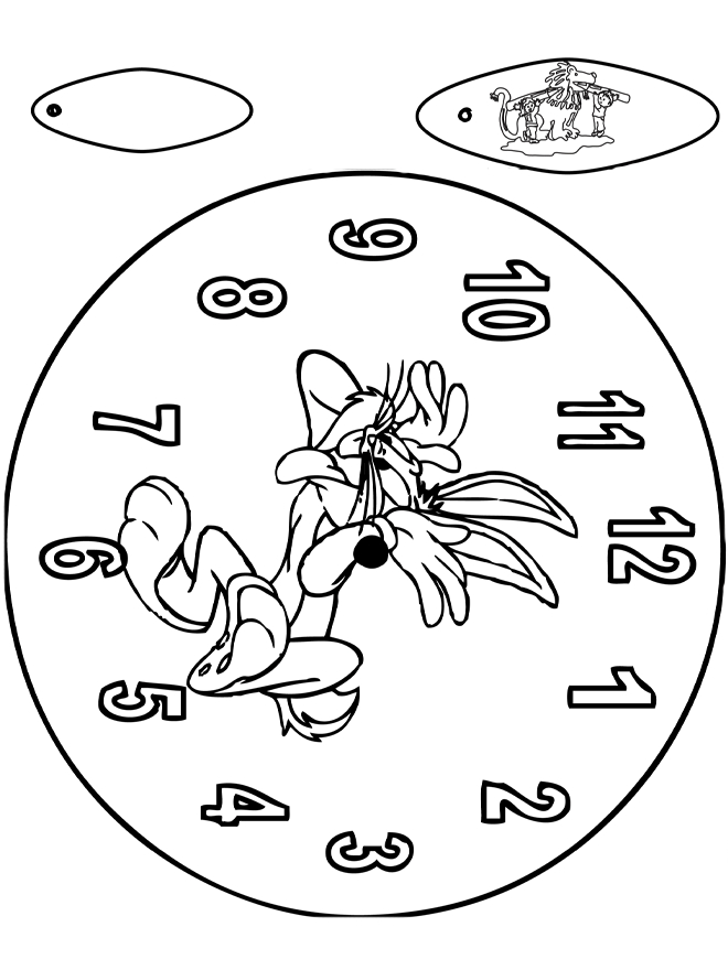 Coloriage de Bugs Bunny et Daffy Duck dans un décor de scène comique
