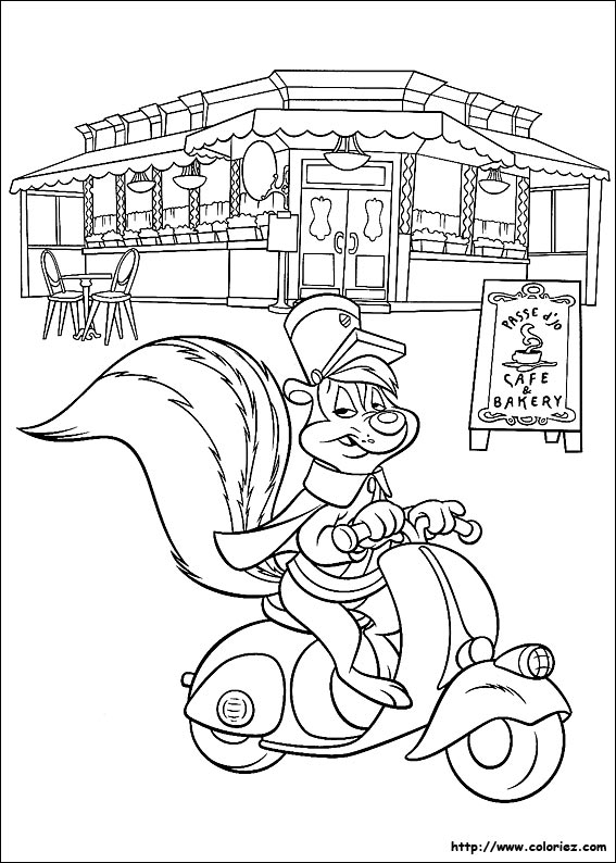 Coloriage de personnages emblématiques des Looney Tunes en pleine action