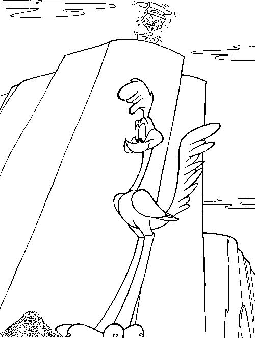 Coloriage de personnages emblématiques des Looney Tunes en pleine aventure