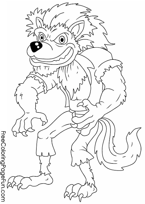 Un loup-garou en pleine transformation dans un décor nocturne