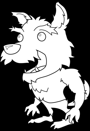 Un loup-garou en pleine transformation dans une forêt nocturne