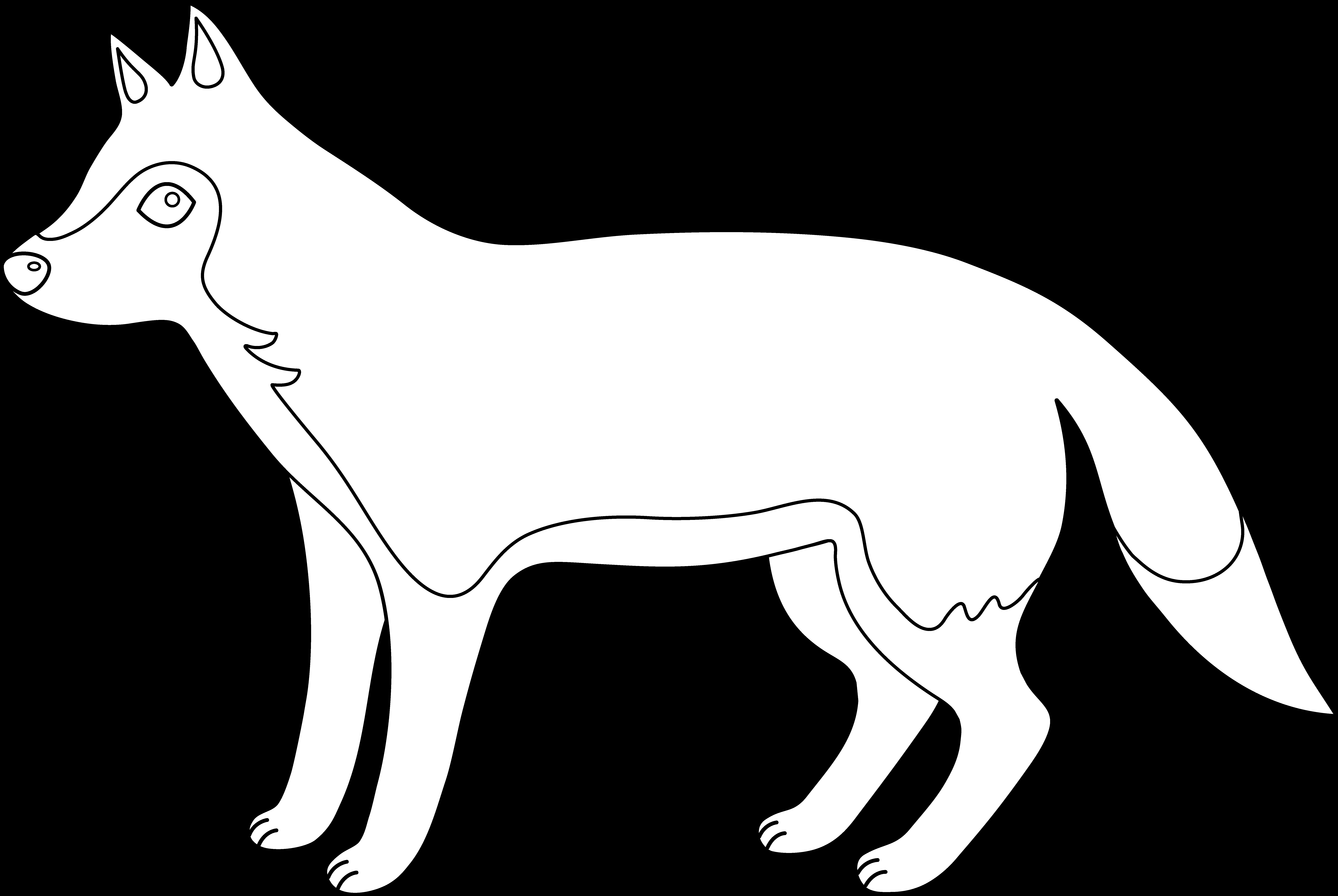Coloriage d'un loup majestueux dans une forêt