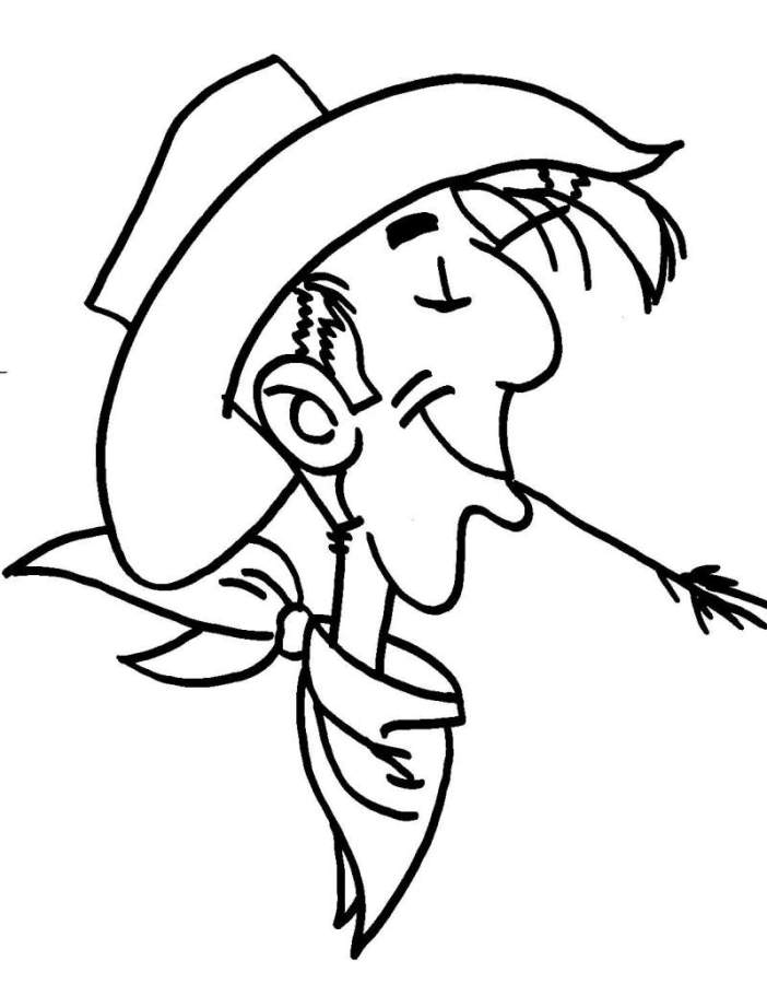 Coloriage de Lucky Luke sur son cheval Jolly Jumper dans le Far West