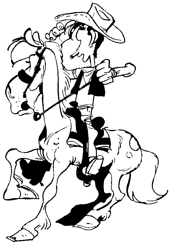 Lucky Luke et son fidèle Jolly Jumper au cœur de l'Ouest américain