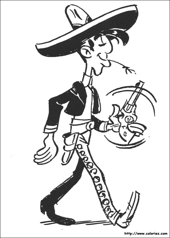 Lucky Luke à cheval dans le Far West