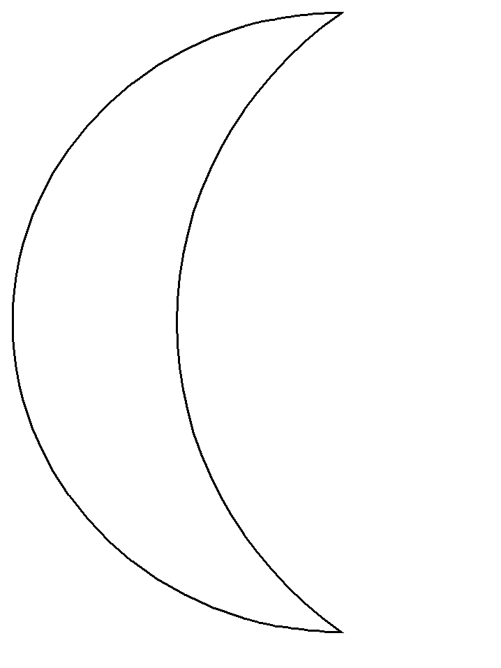 Un joli coloriage représentant une lune souriante dans un ciel étoilé