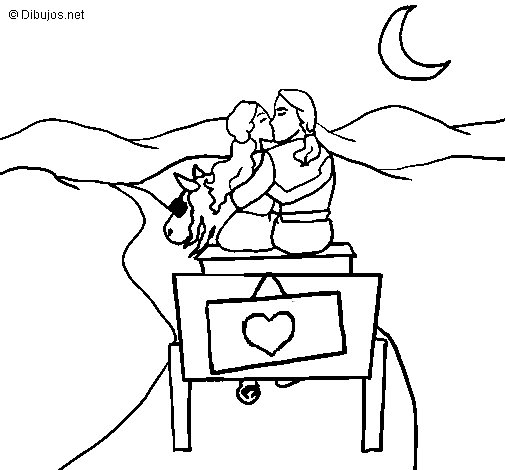Coloriage d'une lune souriante entourée d'étoiles