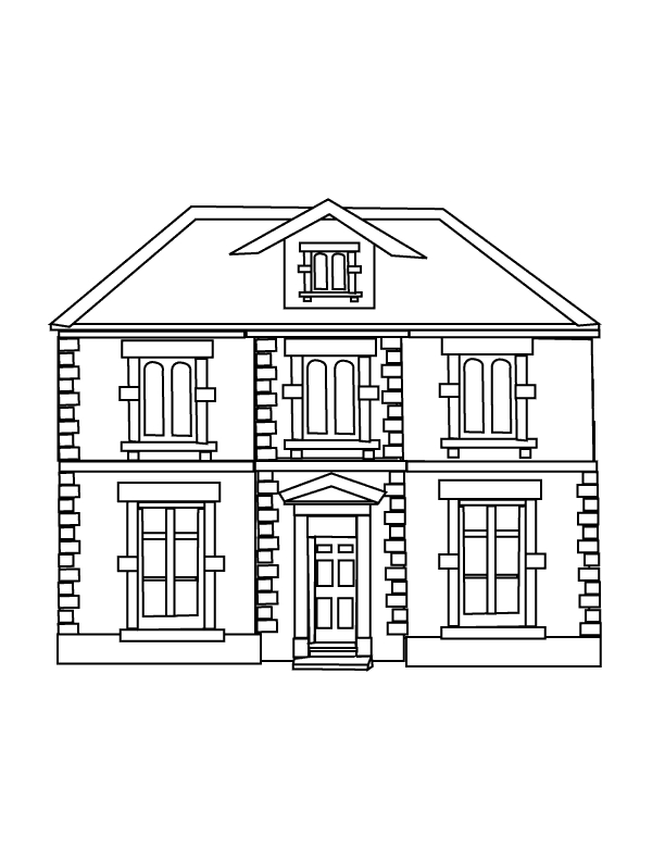 Coloriage d'une maison accueillante dans un jardin fleuri