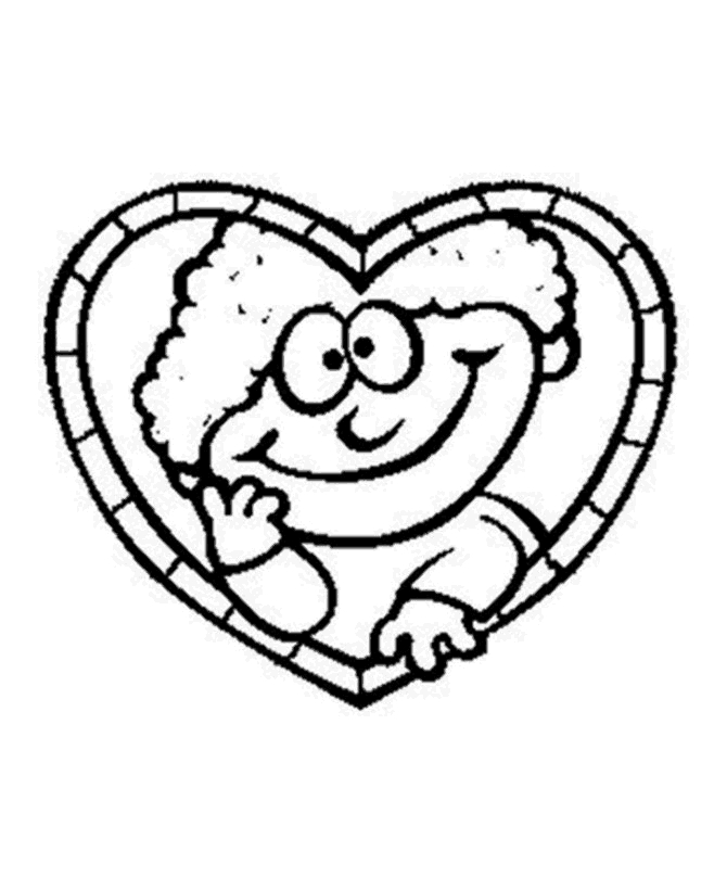 Coloriage d'une maman et de son enfant dans un cadre joyeux