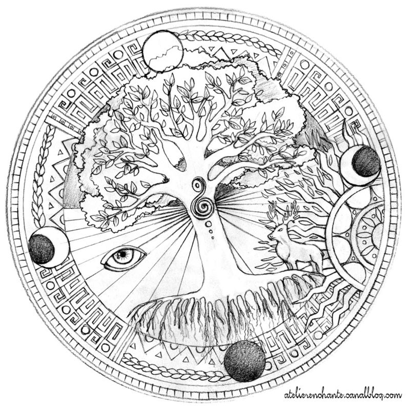 Mandalas d'animaux à colorier avec motifs géométriques Mandalas d'animaux à colorier avec motifs géométriques