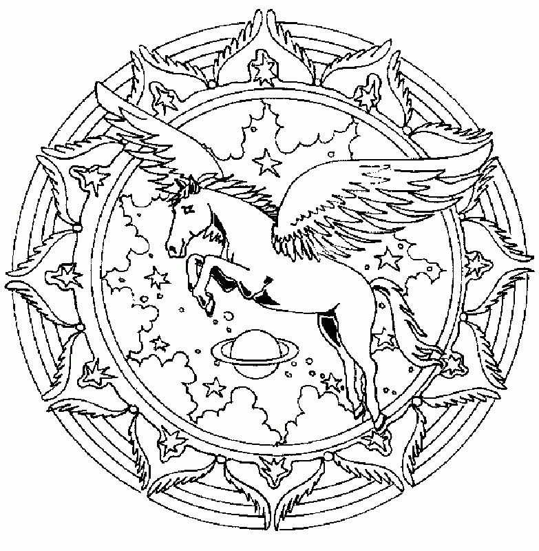 Coloriage d'un mandala inspiré des animaux sauvages