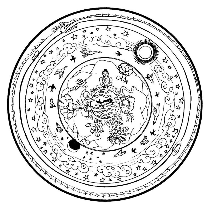 Coloriage de mandalas représentant des animaux dans un style original