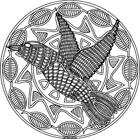 Coloriage de mandalas représentant des animaux dans un cadre circulaire Coloriage de mandalas représentant des animaux dans un cadre circulaire