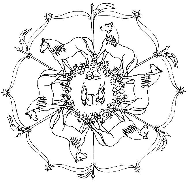 Coloriage de mandalas animaliers avec motifs variés