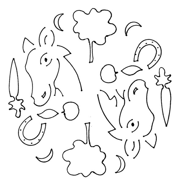 Coloriage d'un mandala animalé avec motifs floraux Coloriage d'un mandala animalé avec motifs floraux