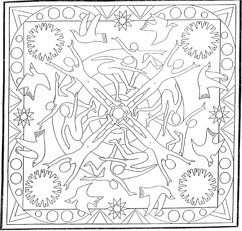 Mandalas d'animaux à colorier avec motifs géométriques