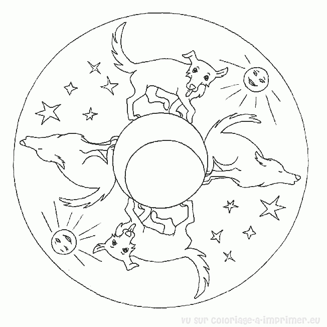 Coloriage de mandalas animaliers aux motifs délicats