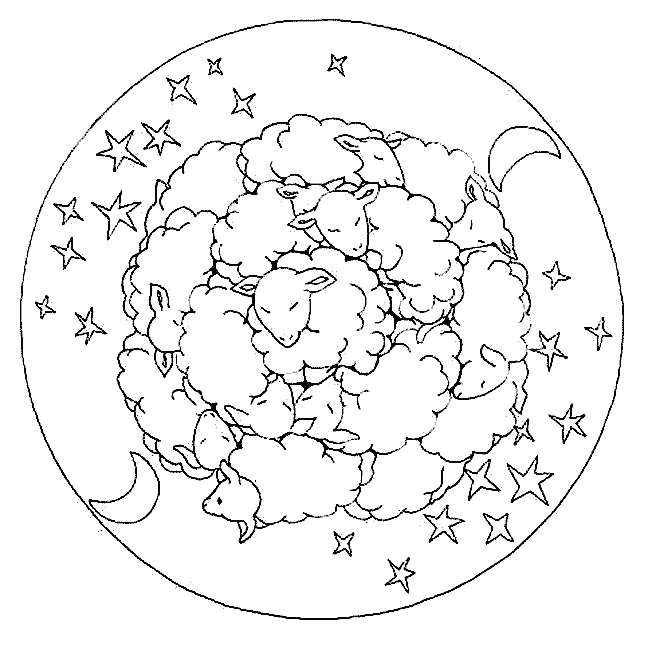 Mandalas d'animaux à colorier avec motifs floraux