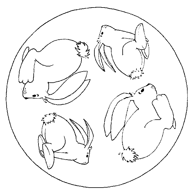 Coloriage de mandalas représentant des animaux stylisés en pleine nature Coloriage de mandalas représentant des animaux stylisés en pleine nature