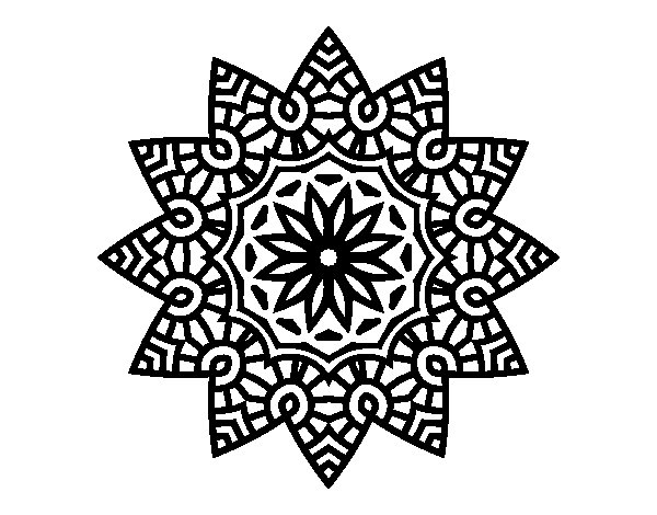 Coloriage de mandalas en forme d’étoile à motifs variés
