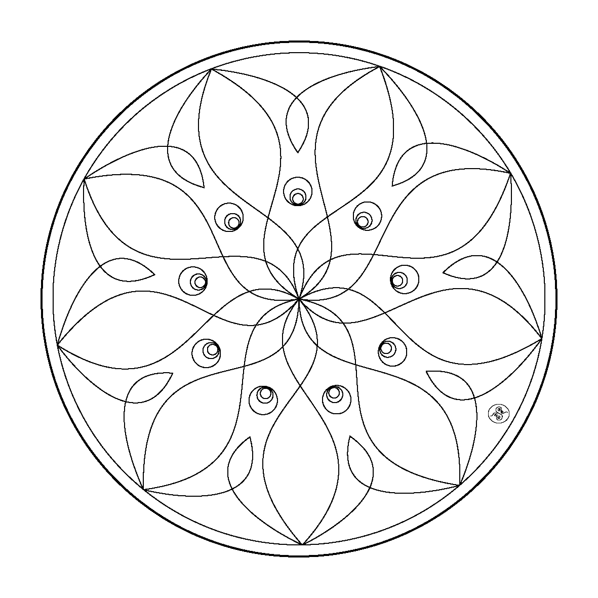 Coloriage de mandalas présentant des fleurs délicates Coloriage de mandalas présentant des fleurs délicates