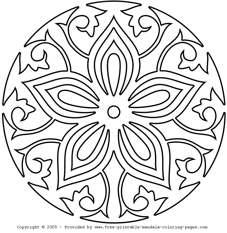 Coloriage de mandalas fleuris présentant une composition délicate