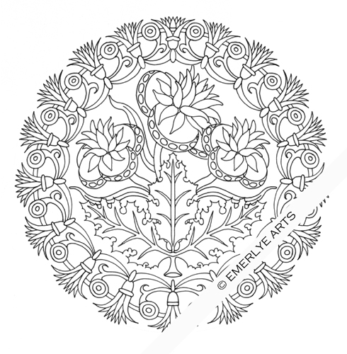 Coloriage de mandalas floraux avec motifs variés