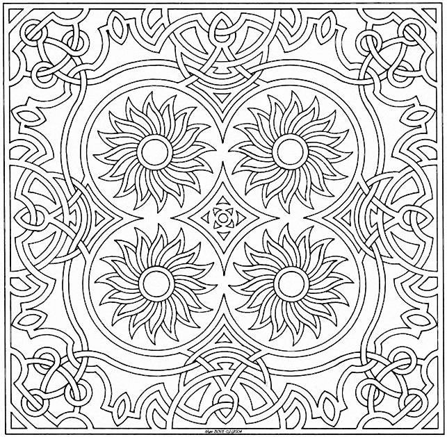 Un coloriage de mandalas fleuris à personnaliser