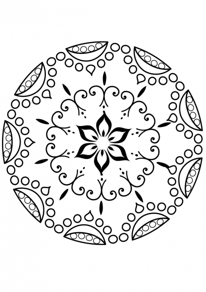 Coloriage de mandalas avec des motifs floraux variés