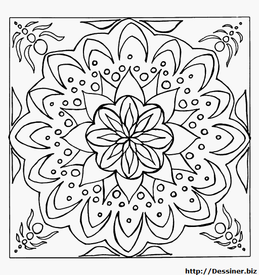 Coloriage de mandalas fleuris avec motifs détaillés Coloriage de mandalas fleuris avec motifs détaillés