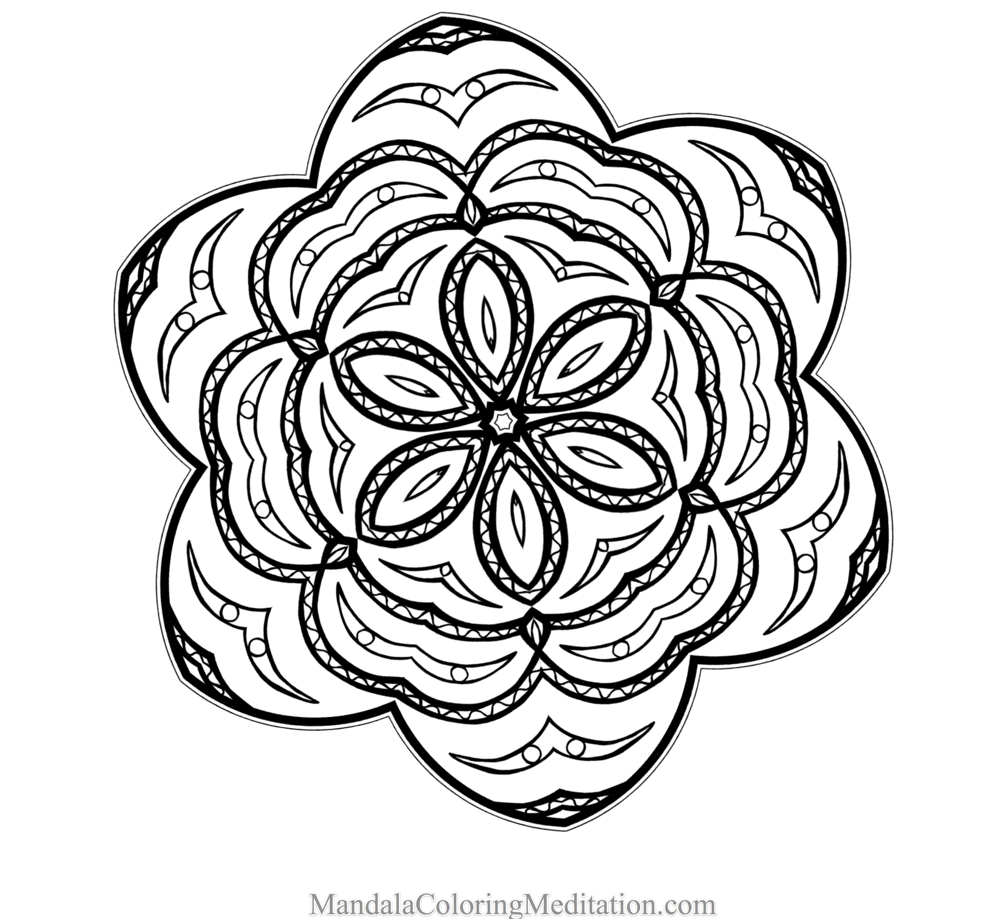 Coloriage de mandalas fleuris avec motifs géométriques