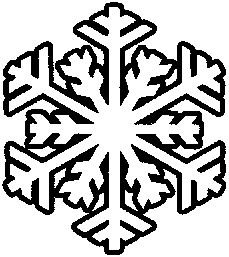Coloriage de mandala en forme de flocon de neige