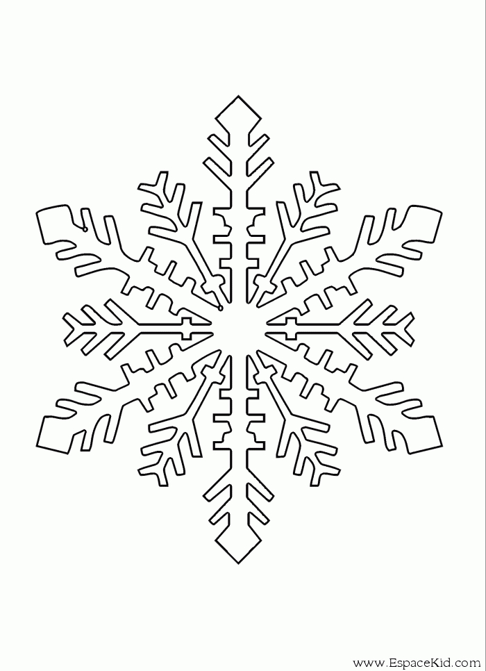 Coloriage de mandala flocon de neige avec motifs géométriques