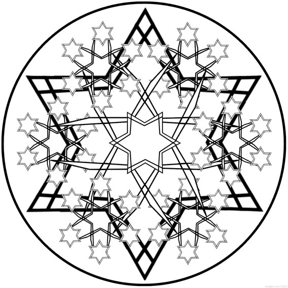 Coloriage de mandalas en forme de flocon de neige Coloriage de mandalas en forme de flocon de neige