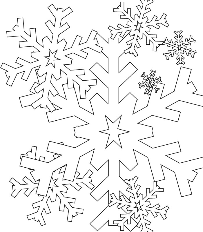 Coloriage de mandalas en forme de flocon de neige