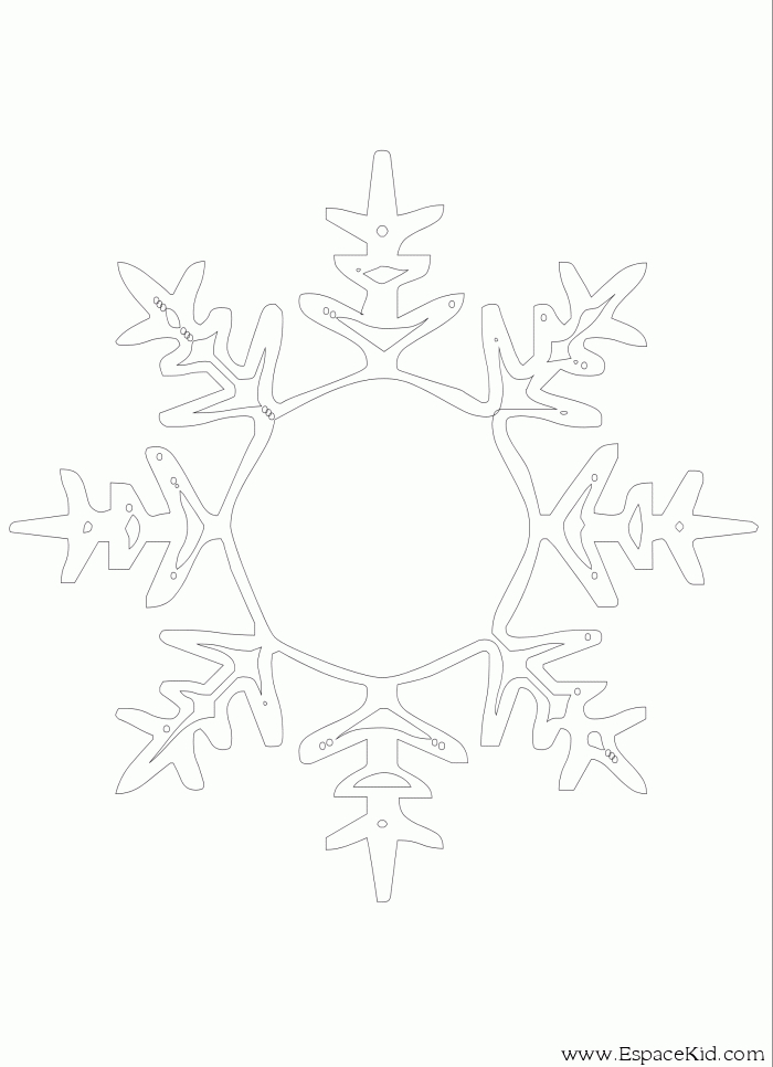 Coloriage de mandalas en forme de flocon de neige