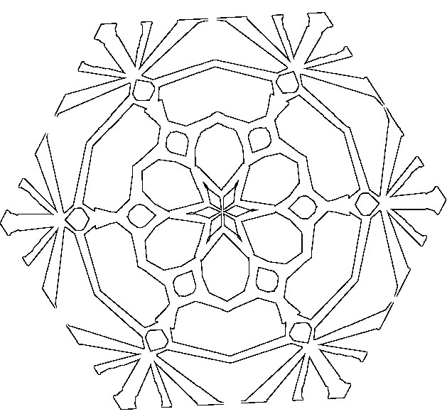 Coloriage d'un mandala en forme de flocon de neige Coloriage d'un mandala en forme de flocon de neige