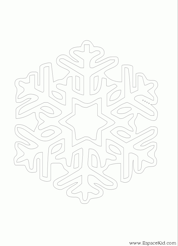 Coloriage d’un mandala en forme de flocon de neige Coloriage d’un mandala en forme de flocon de neige