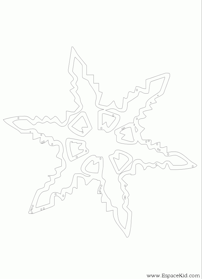 Coloriage d'un mandala en forme de flocon de neige