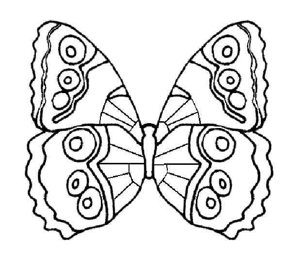 Coloriage d'un mandala en forme de papillon avec motifs détaillés Coloriage d'un mandala en forme de papillon avec motifs détaillés