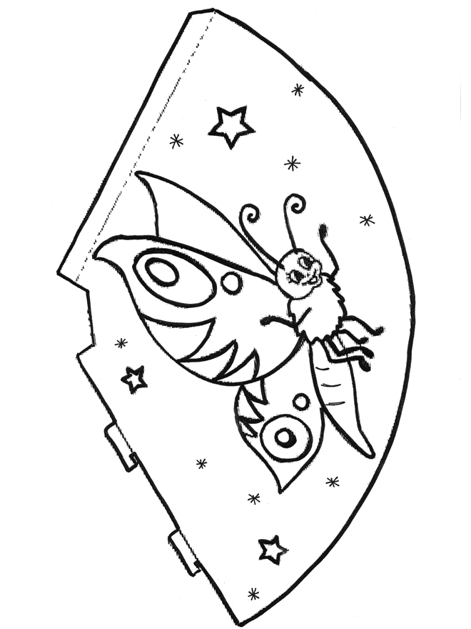 Coloriage d'un mandala en forme de papillon avec des motifs floraux