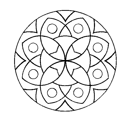 Coloriage de mandalas pour enfants avec motifs circulaires et floraux