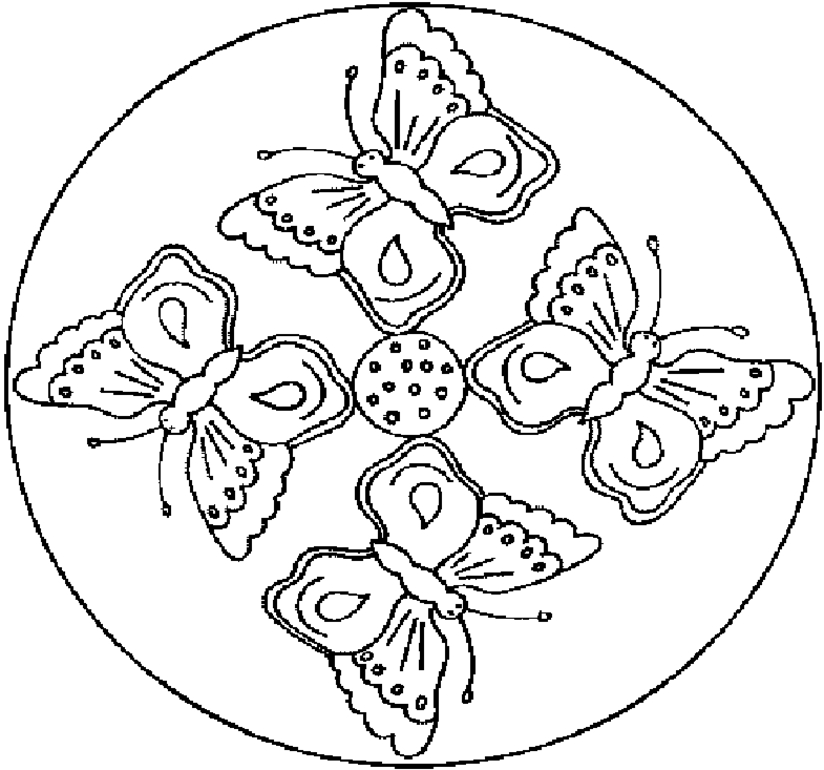 Mandalas pour enfants à colorier avec motifs géométriques