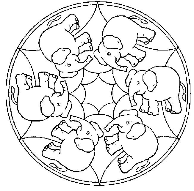 Mandalas pour enfants à colorier avec des motifs géométriques