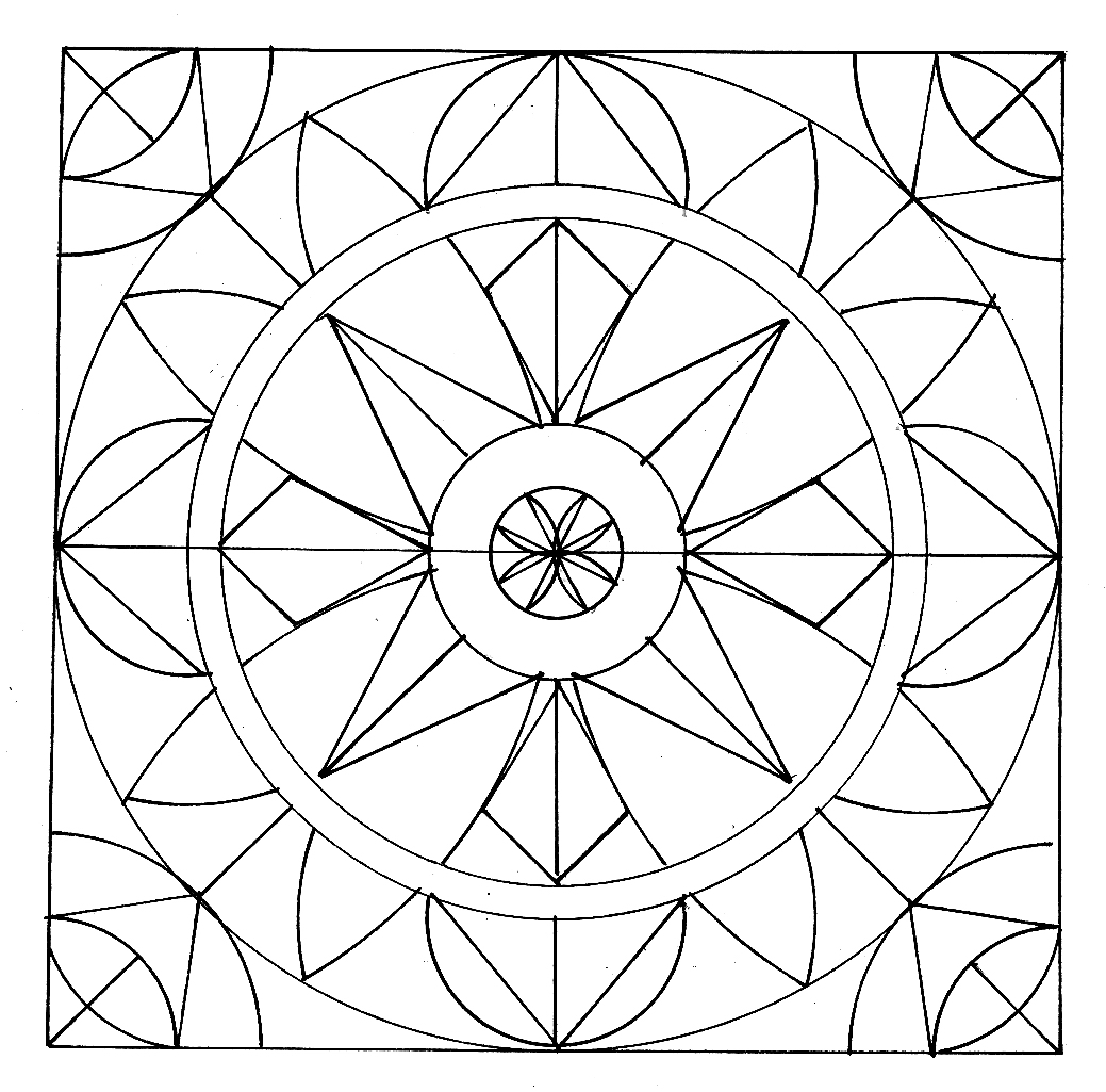 Coloriage de mandalas pour enfants avec motifs géométriques