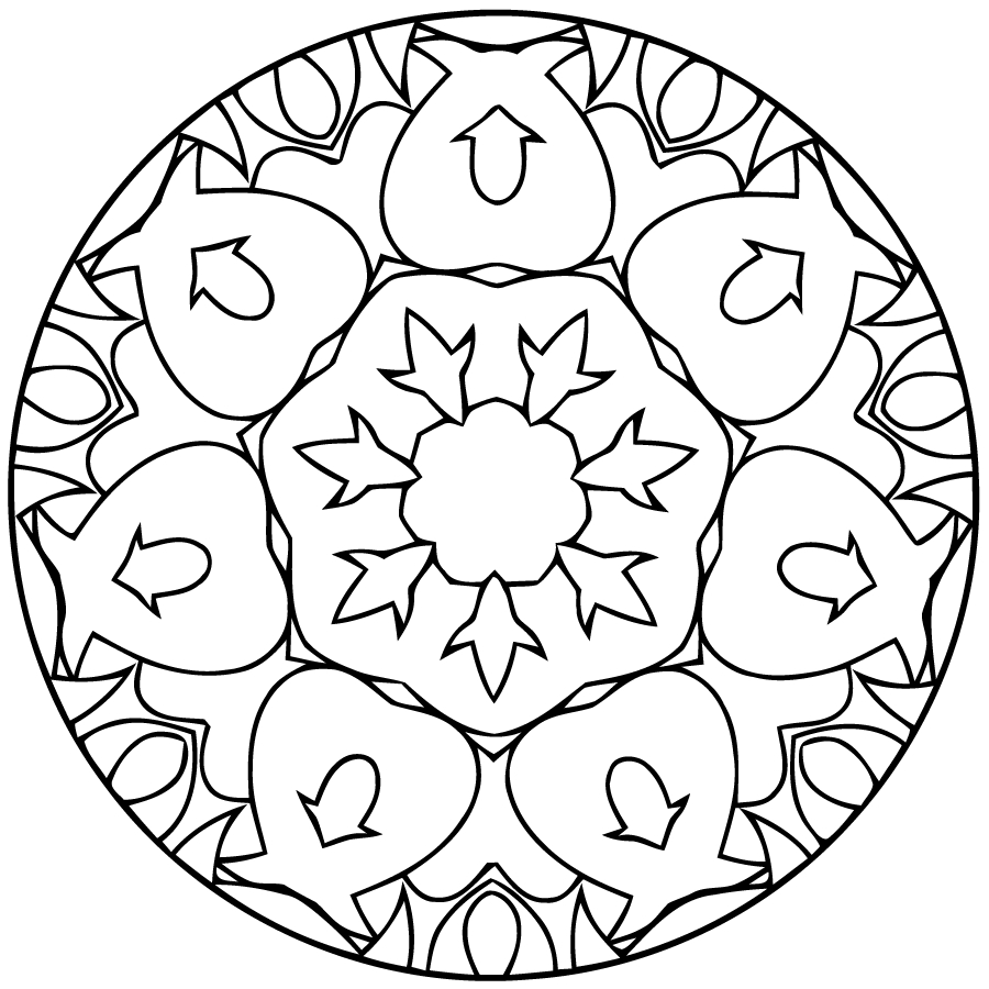 Mandalas à colorier pour enfants avec motifs floraux et géométriques