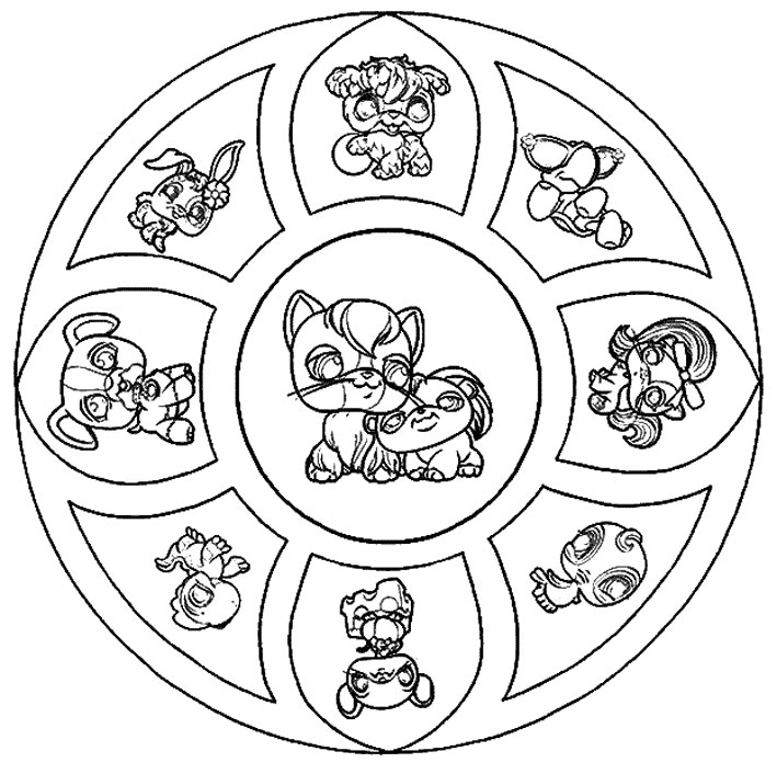 Coloriage de mandalas pour enfants avec motifs géométriques