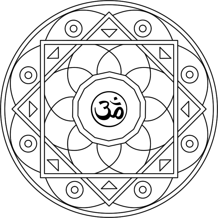 Mandalas pour enfants à colorier avec des motifs symétriques